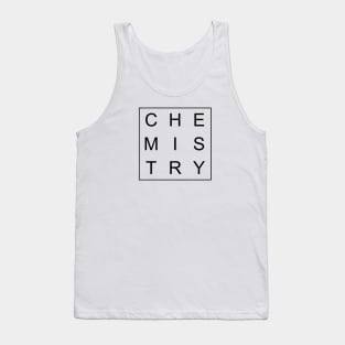 minimalist and simple design chemistry white word Tank Top